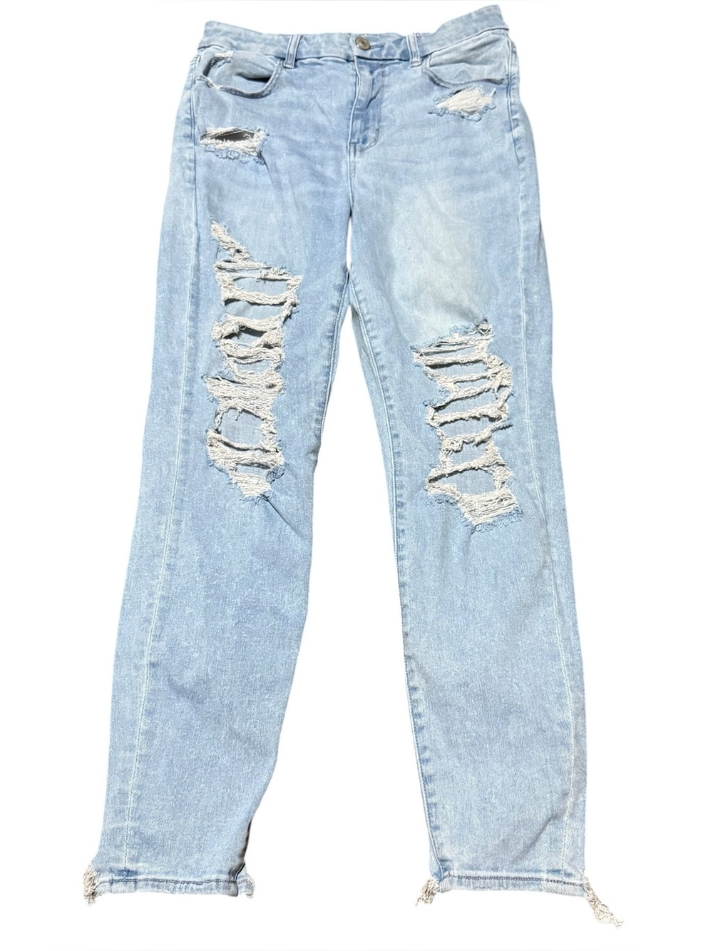 American Eagle Curvy Hi Rise Jegging Jeans Distressed Size 12 Stretch